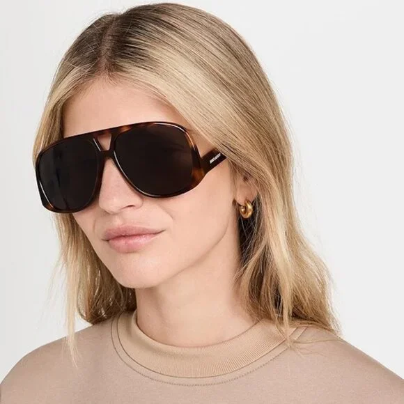 Saint Laurent Men Sunglasses Havana Black Square SL652/F SOLACE 002 BRAND NEW - Picture 11 of 13